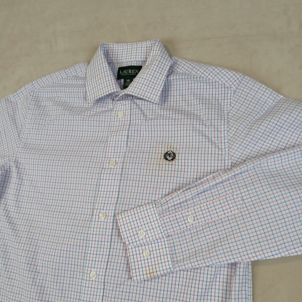 Lauren Ralph Lauren 16‎ Womens Shirt Office Casual Long Sleeve Has Defect